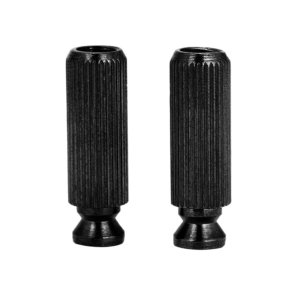 Adjustable Electric Guitar Bridge Studs Anchors for Floyd Rose, Adjustable Height Guitar System Anchors Set of 2 Bridge Studs Replacement Parts (Black)