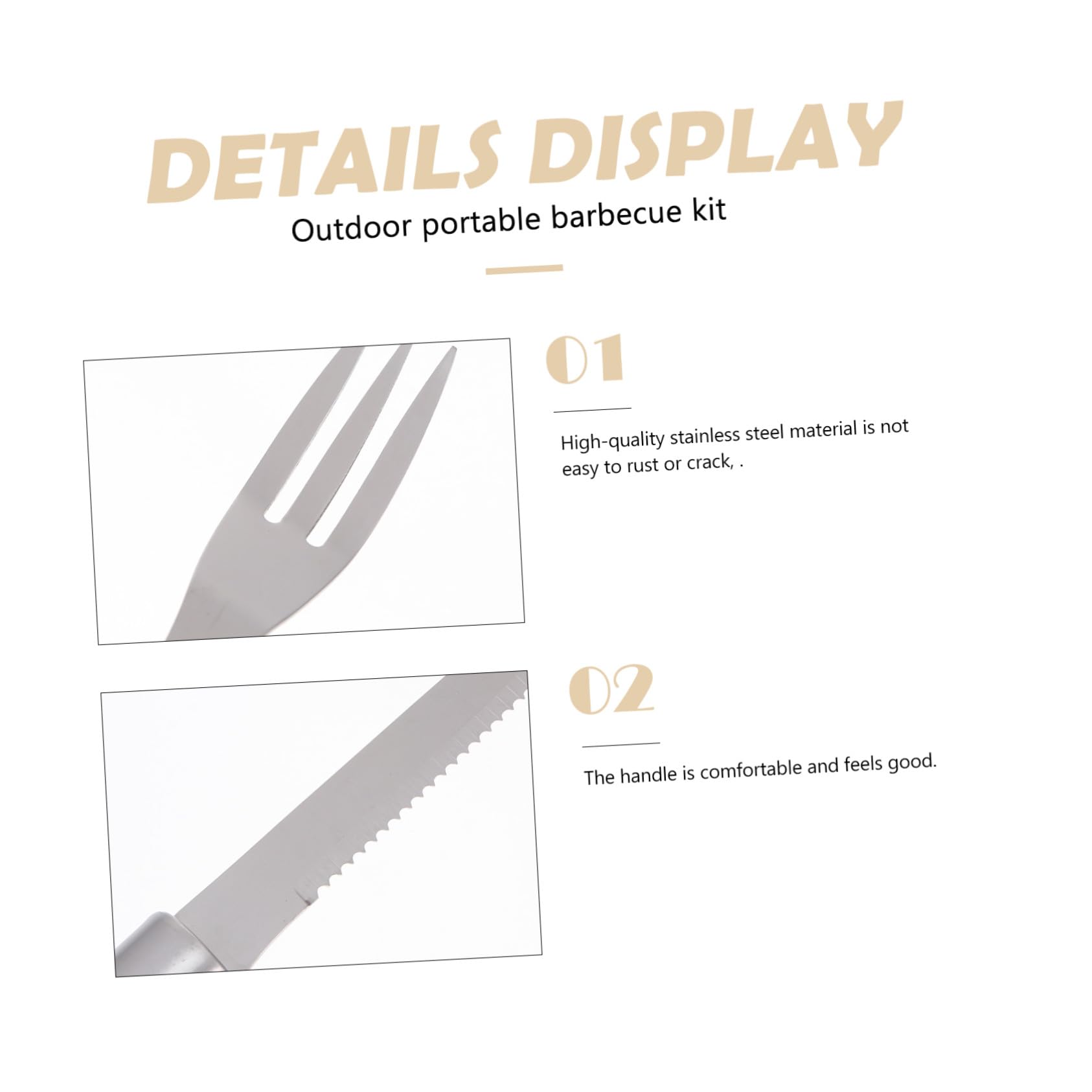 GALPADA Teiliges BBQ Grillbesteck aus Edelstahl Langlebig und Sicher Inklusive Grillzange Hitzebeständig mit Tragbarer Oxford Tasche für Outdoor Grillen Camping und Party
