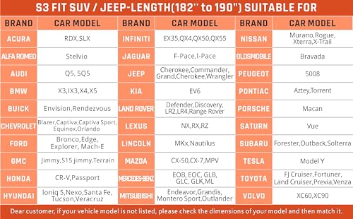 Image of SUV Car Cover Waterproof All Weather Protection with Silver Stripe Design,Universal Fit Toyota RAV4, Honda CRV, Tesla Model Y, Audi Q5, Nissan Rogue, Mazda CX-5, Kia Sorento,Hyundai Sante Fe