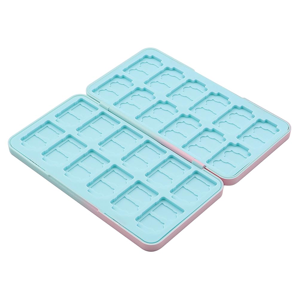 Tiardey Game Card Case, Game Storage with 24 Cartridge Slots, Game Card Holder Travel Carrying Case (Pink, Blue) - Image 4