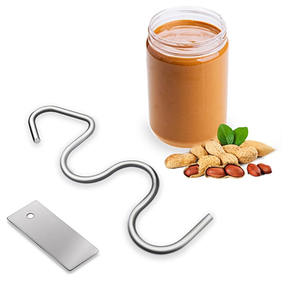 Edelstahl-Erdnussbutter-Rührer – Passt In Gläser Von 340–850 Ml, Mit Abstreifer