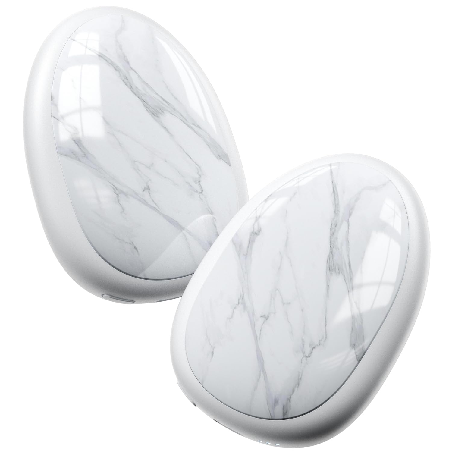 Hand Warmers Rechargeable 2 Pack, AI Temperature Control Electric Handwarmers, Stone Shape Portable Pocket Heater, Great Gift for Christmas Hunting, Golf, Camping Black