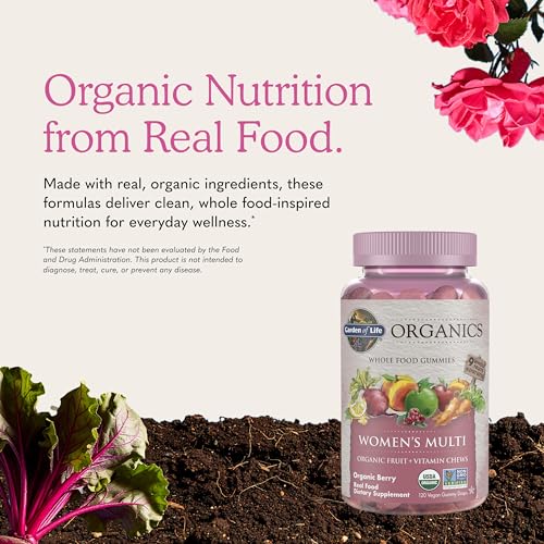 Garden of Life Organics Women's Multivitamin Gummies, Berry, 120 Gummies - image 6