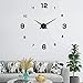 UBaymax Relojes de Pared Pegatina,Relojes Modernos DIY,Reloj de Pared Adhesivo Reloj de Etiqueta de Pared Decoración,llenado Pared Vacía 3D Reloj, Ideal para Oficina Hotel Restaurante(Negro)