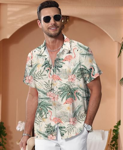 KYKU Hawaiian Shirt for Men: Beach Vacation Summer Short Sleeve Button Down Mens Shirts Casual Stylish3