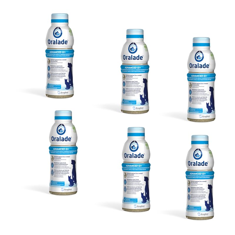 Oralade Advance GI + Oral Rehydration Support | 6 x 500 ml | Flüssiges Diät-Ergänzungsfuttermittel für Hunde und Katzen | Für die mikroenterale Ernährung