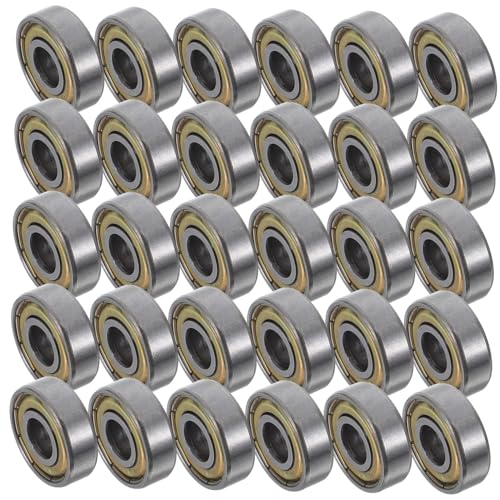 GOOHOCHY Skateboard Parts 30pcs Carbon Steel Skateboard Bearings for Scooter Wheels and Inline Skates