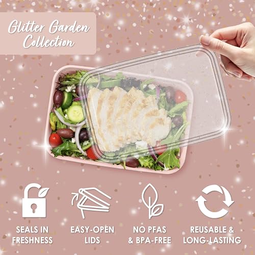 Image of Bentgo Prep 1-Compartment Meal Prep Containers with Lids, 20 Piece Set