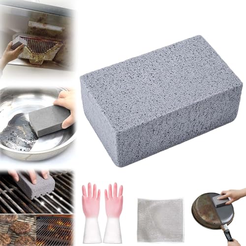Piedra de puntuación para limpieza de horno, ladrillo de limpieza resistente, limpia poderosamente anillos de agua dura, acumulación de calcio y manchas, adecuada para limpiar inodoros, bañeras,