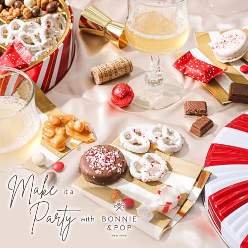 BONNIE AND POP Christmas Gift Basket - Holiday Gifts - Chocolate & Nut Gift Box, Assortment Tray - Birthday, Sympathy, Get Well, Men, Women & Families