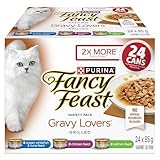 Fancy Feast Gravy Lovers Wet Cat Food, Variety Pack 85 g Can (24 Pack)