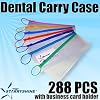 288 PC (6 PKS) Dental Carrying Case w/Business Card Holder (Zip Lock Patient Pack 4x10) Patients Toothbrush Case | Dental Zipper Pouch for Patient Giveaway Bags (Assorted (Mix)