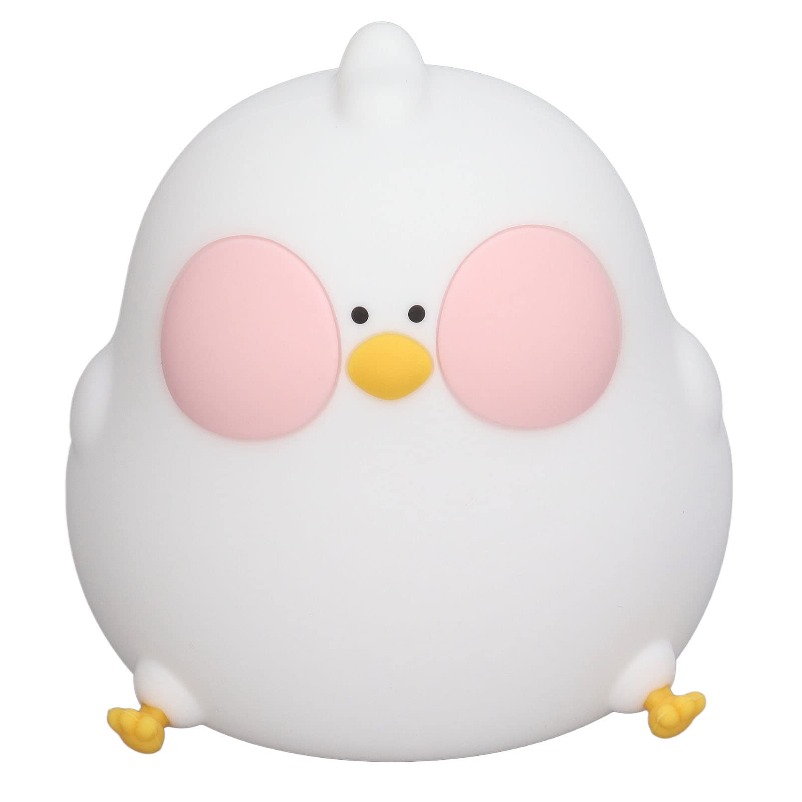 Night Light for Kids, Chick Silicone Night Light, 7 Colors Adjustable Cute Chicken Nursery Night Lamp with Touch Sensor Remote Control for Boys & Girls Aged 3-10 Years Old