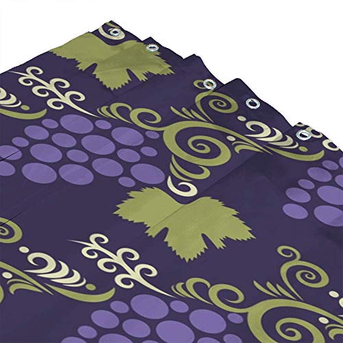 Rideau de douche 183 x 183 cm lavable en machine avec crochets violets - 4