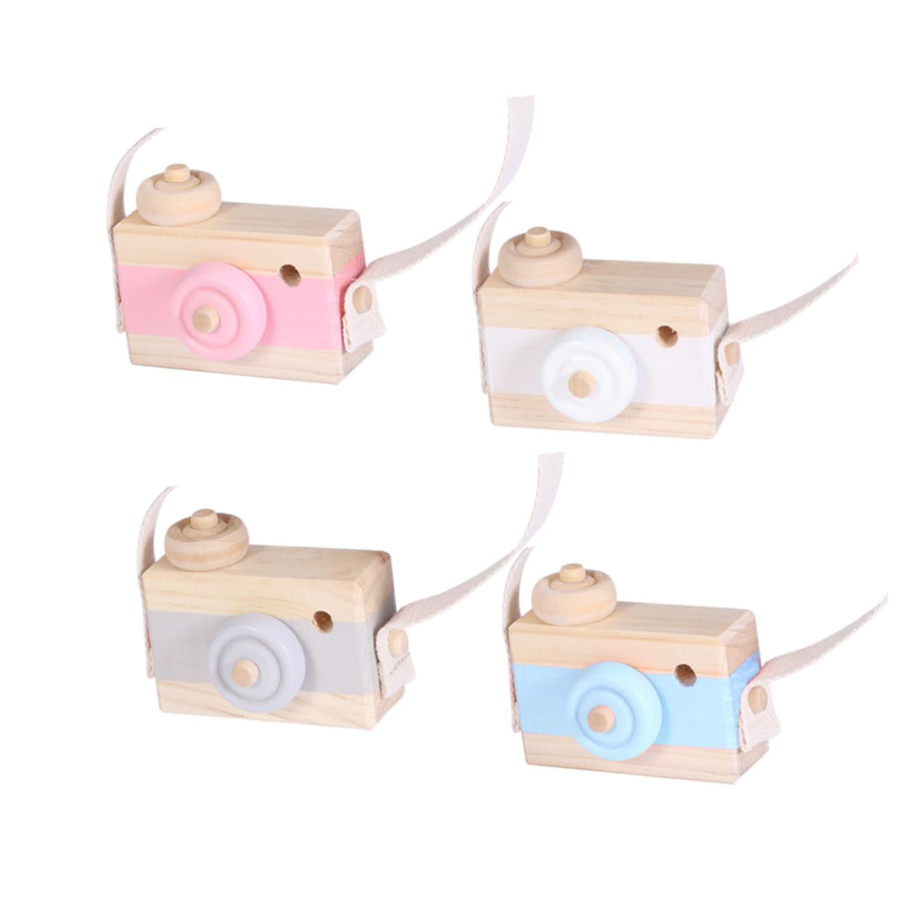 HOOTNEE Wooden Camera Toy for Boys and Girls Mini Room Decor Boys and Girls Camera Anti-Static Material Long-Term Use Photo Prop Pink Birthday