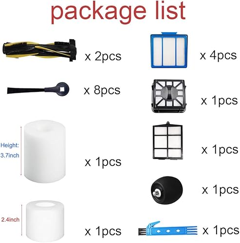 Miniatura 2 de Repuesto para Shark IQ RV1001AE AV1010AE R101AE IQ R101 RV1001 AV1002AE RV1005AE RV1012AE RV2001AE RV912S EZ UR1000SR Robot Aspirador Accesorios