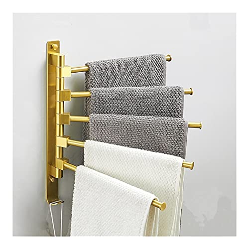 Porte-serviette de bain pivotant 2-5 bras pour séchage rapide