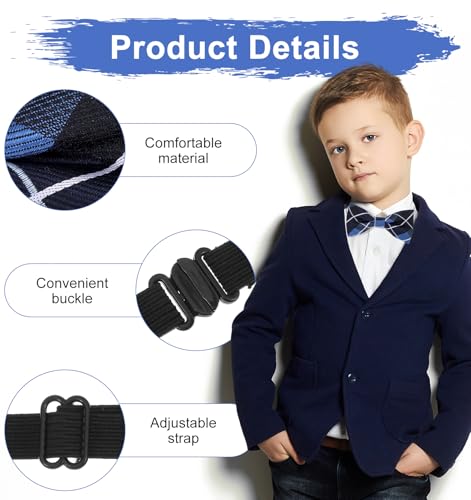 Bow Ties for Boys, Adjustable Pre-Tied Polka Dot Boys Bow Tie, Striped Tie for Boy Suitable for Weddings Parties School Events and Formal Wear3