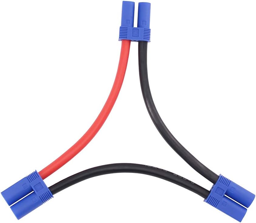 1pc EC5 Series Connector with 10awg Wire/Series Battery Adapter 10awg 4inch for Losi/E-Flite(B101-1)