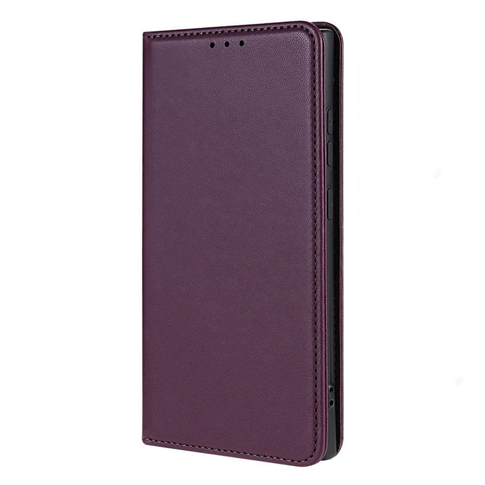 Custodia in pelle con portafoglio e slot per carte di credito, magnetica, con flip, per Samsung Galaxy S25 Edge, S24 FE, S23 Ultra, S22, S21, S20, S10 Plus, colore: rosso vino, per Samsung Galaxy S23