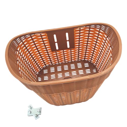 HANABASS Retro Style Plastic Bike Basket Front Handlebar Storage for Cruiser Bike