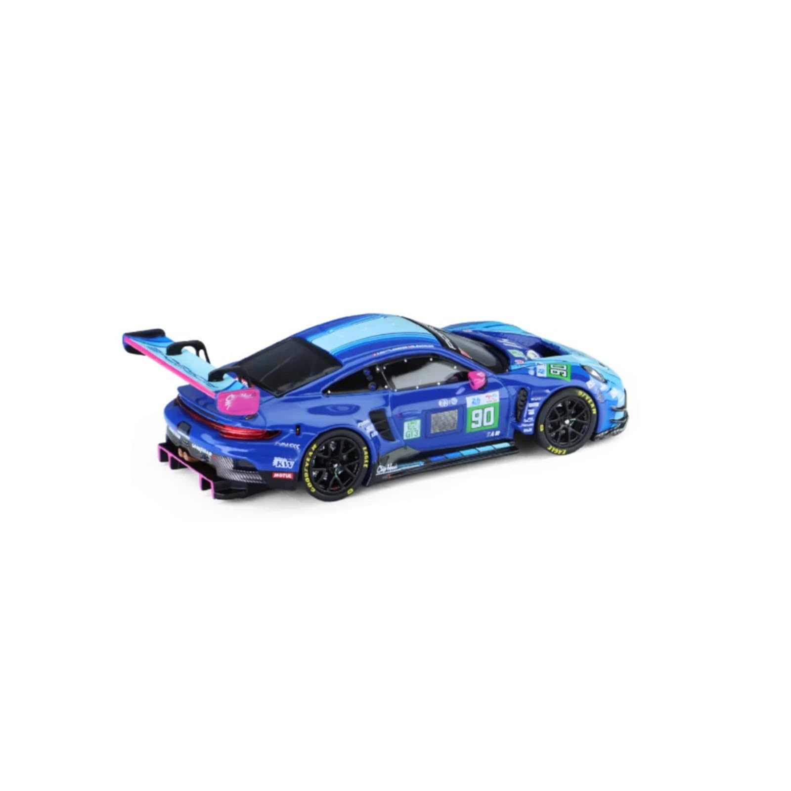 HTLNUZD 1/64 911 GT3 R24H #90 Modèle de voiture de course en alliage moulé