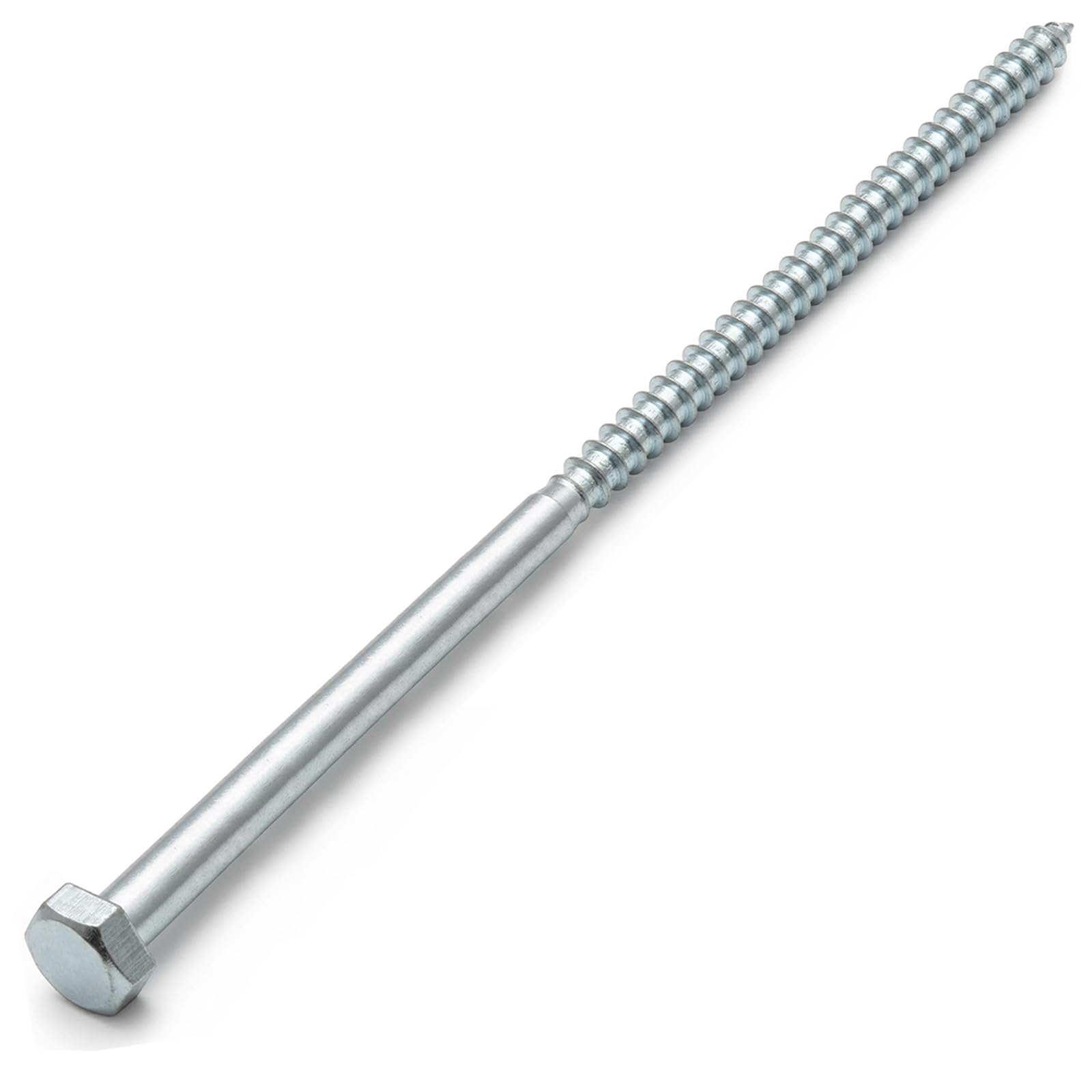AMLOOPH M10 x 300mm Coach Screws, 10 Pack Heavy Duty Hex Head Lag Bolts 300mm - Zinc Plated Steel Half Thread M10 Self-Tapping Wood Screws for Wood, Brick & Masonry Fixing – Fence, Shelving, Decking — image 1