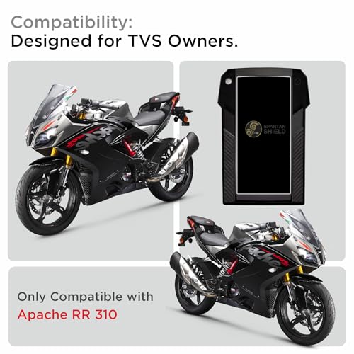 Image of Spartan Shield [2 PACK Digital Cluster Screen Guard For TVS APACHE RR 310 BIKE || 7 INCH Display Console Protector || Anti Scratch || RR310 Instrument Cluster Accessory 2024 [Not Tempered Glass]