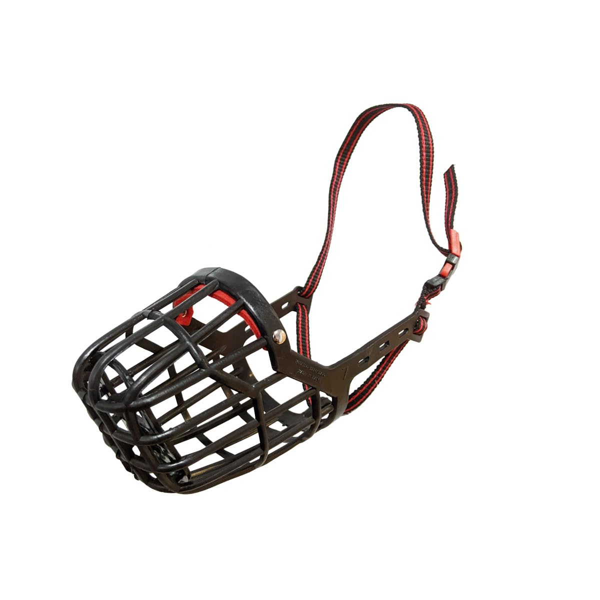 Plastic Dog Muzzle with Nylon Strap, Size 7, Black