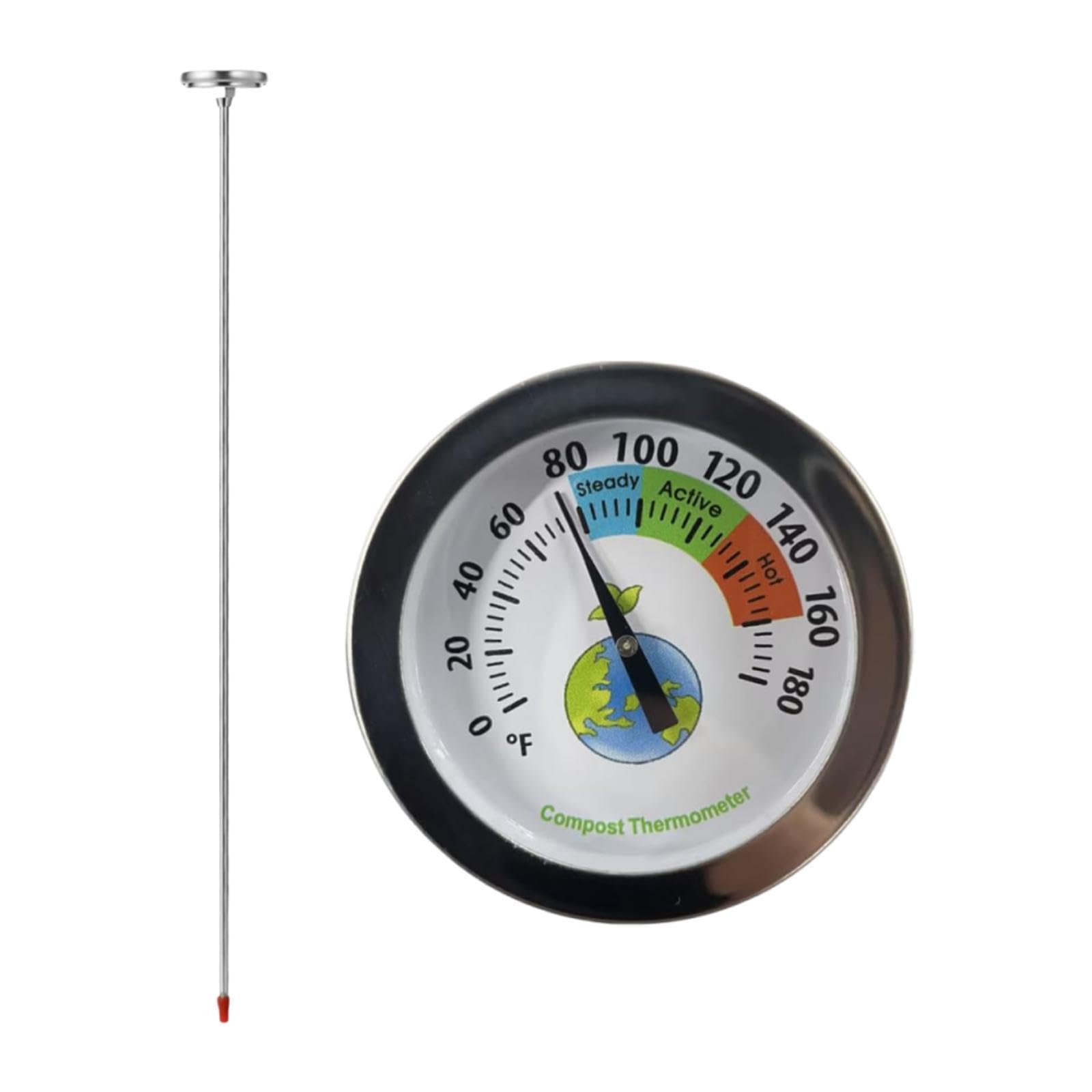 CALANDIS Compost Soil Thermometer Lawn Waterproof Outdoor Fahrenheit Temperature Dial-image-16