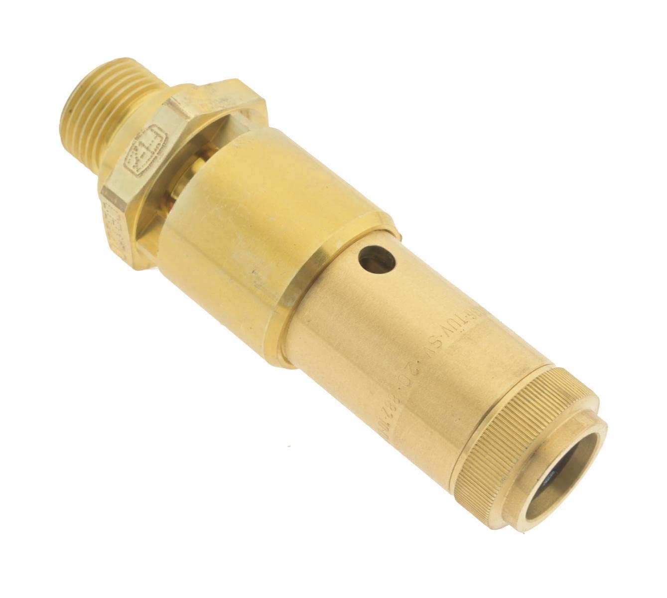 TÜV-Sicherheitsventil G 3/8" (DN10), 19,10 bar, Messing fest eingestellt verplombt