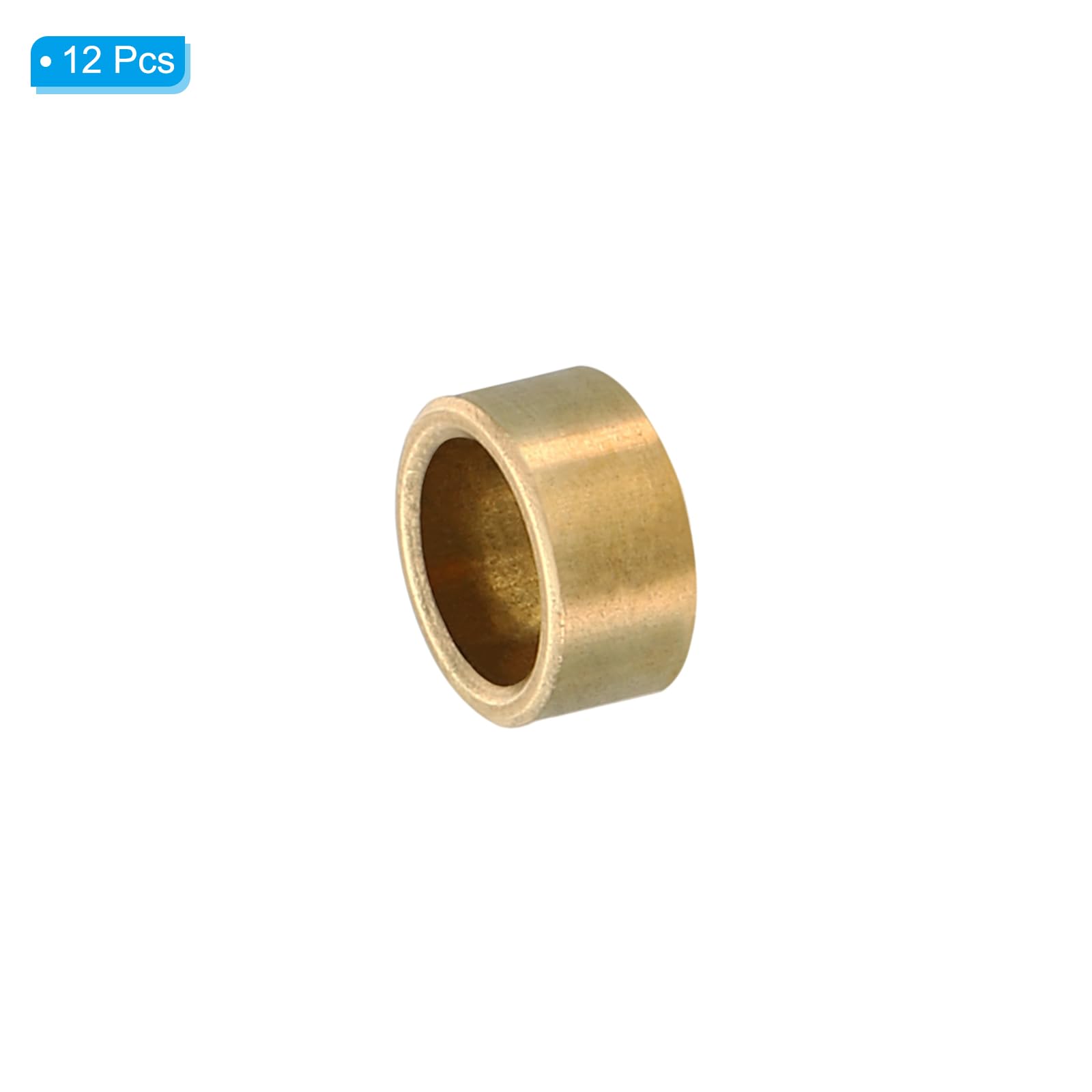 PATIKIL M6 Brass Spacers, 12 Pcs Metal Spacer Brass 6mm ID x 8mm OD x 4mm L Brass Spacers Screw Standoff for 1/4inch or M6 Screw Bolts - Image 3