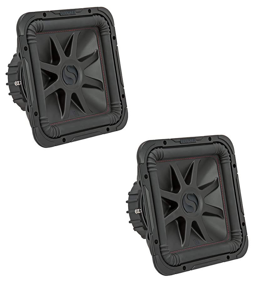 Kicker 44L7S122 Car Audio Solo-Baric 12 Square L7 Dual 2 Ohm Subwoofer