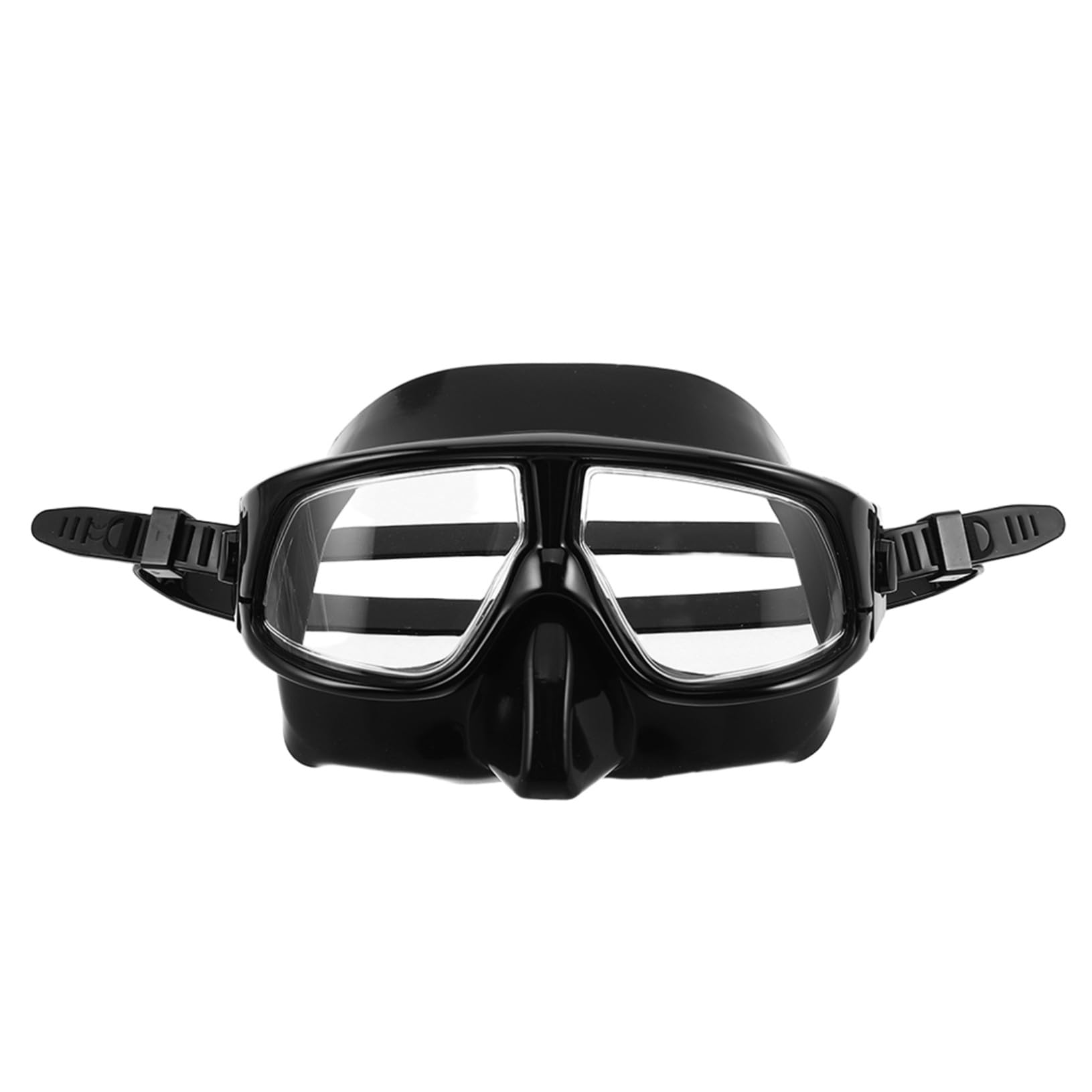 Máscara de Snorkel de Gran Visión Volumen para Adultos | Silicona Negra, Uso en Piscina y Snorkel, Diseño con Cubierta Nasal y Ajuste Cómodo