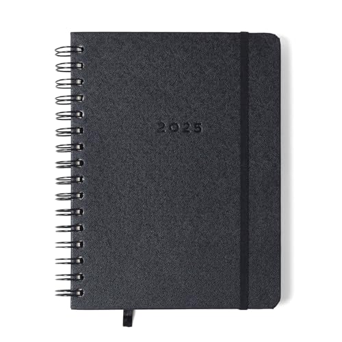 Agenda Planner Wire-O 2025 Clássica Semanal Notas C/Divisórias A5 Preta, Cicero