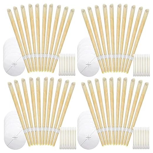 Set of 40 Beeswax Ear Candles Wax Removal, Natural Ear Wax Candles for Ear Candling Wax Removal, Ear Candling Candles for Ear Cleaning, Earwax Candle Ear Wax Removal Cones Set Ear Cleaner