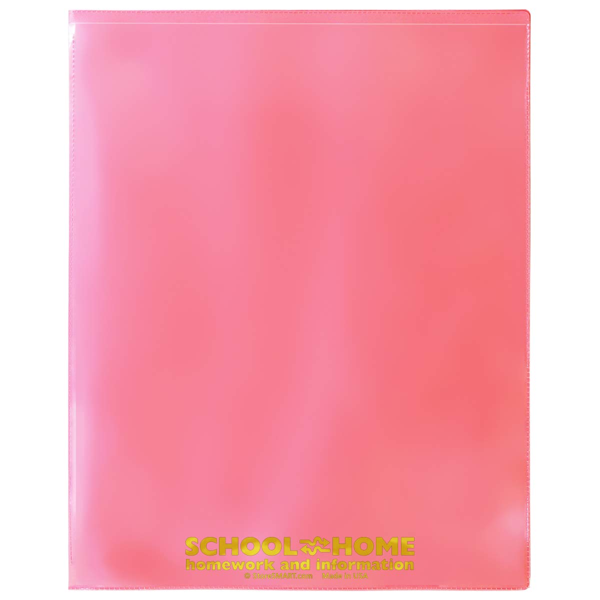 StoreSMART - School/Home Folders - Pink - 25-Pack - Archival Durable Plastic - Homework and Information - Made in U.S.A - SH900SV-PK25