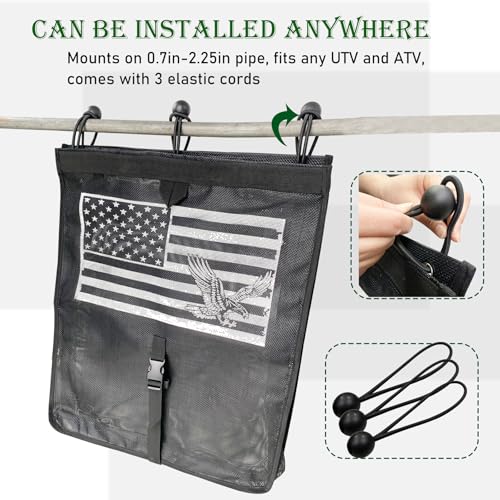 Image of UTV ATV Trash Bag Compatible WithPolaris RZR, Can-Am, CFMOTO, Teryx, Mule, Arctic Cat, Pioneer, Golf Cart,Universal Trash Sack Storage Bag-High-capacity