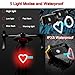 YUERWOVER Rechargeable Bike Tail Light LED Bicycle Rear Light Cycling Night Essential Bright Seat Back Safety Lamp Heart Shape 5 Modes Warning Waterproof Flash MTB Light for Men Women Kids(Heart)