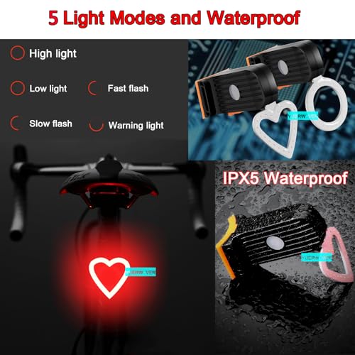 Rechargeable Bike Tail Light LED Bicycle Rear Light Cycling