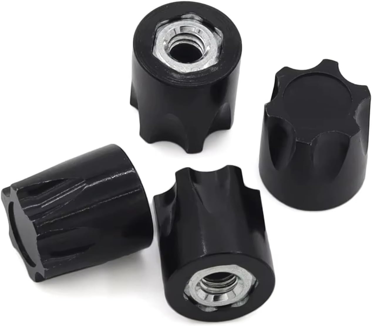 Compatible With TRX4 For TRX6 For SLASH D90 D110 For SCX10 For HSP For Tamiya For Yokomo 1/10 RC Drift Aluminum Alloy M4 Nut Rim Caps RC Car Accessories(Black)