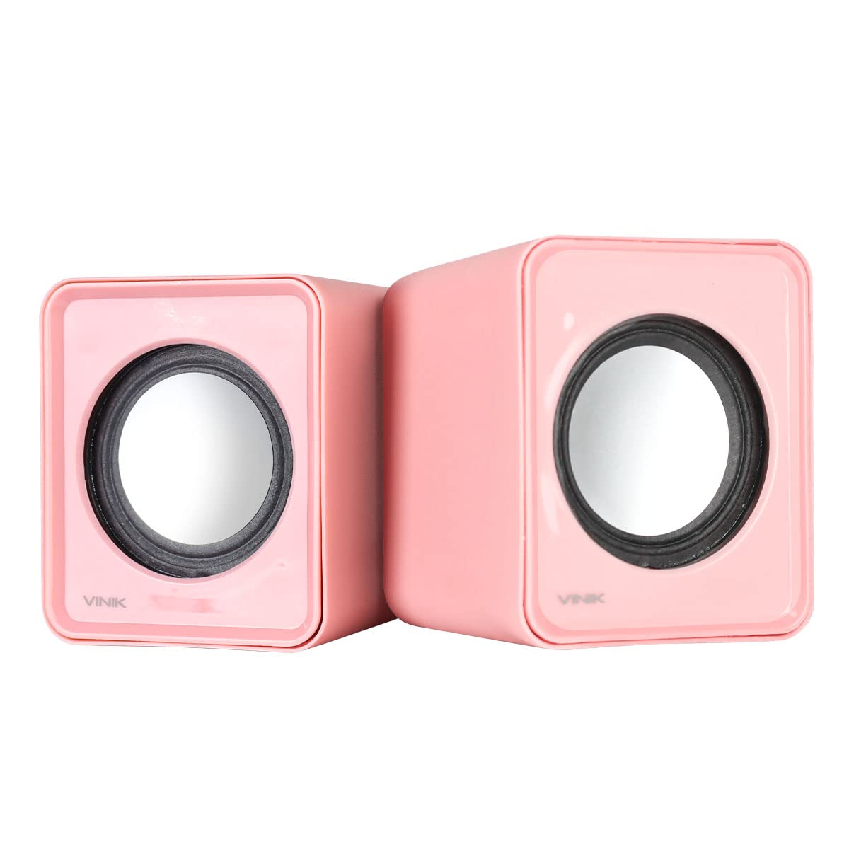 CAIXA DE SOM 2.0 USB 5V 2X 1W COM CONTROLADOR DE VOLUME ROSA – VS-01R – VINIK