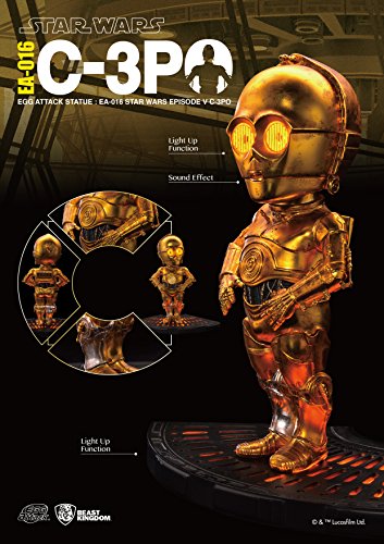 The Dancing Peanut Estatua de Ataque de Huevo de Star Wars con función de Sonido y luz, C-3PO (Episodio V) 13 cm