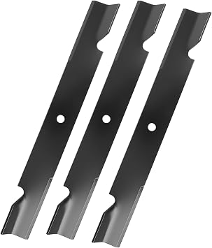038-6050-00 High Lift Notched Blades, 038-6060-00 Mower Blades Compatible with Bad Boy Toro Ex-Mark 60 Inch Deck Lawn Mowers, Replaces 103-0301 105-7718 038-2007-00, 3 Pack