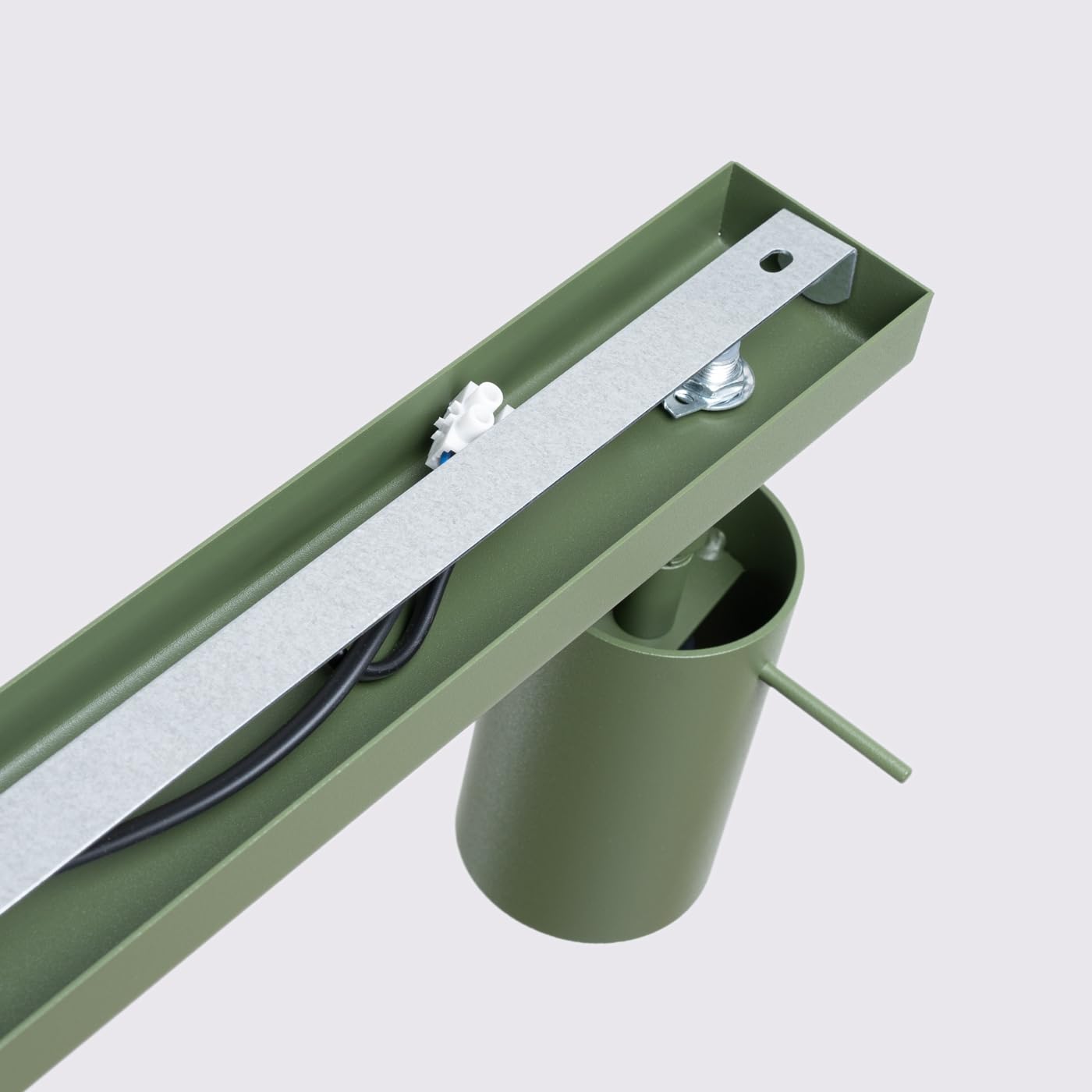SOLLUX lighting Lampada da soffitto plafoniera faretto da soffitto acciaio 6 fiamme lampada LED lampadina 4000K verde oliva Briix