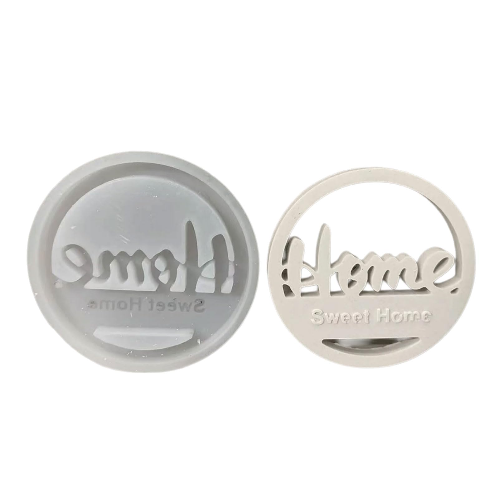 Buxuaaaa Silicone Molds Rings Sweet Home Decorations Epoxy Resin Molds Clouds House Hanging Ornament Plaster Rings Sweet Home Hanging Pendant Silicone Plaster Ornament