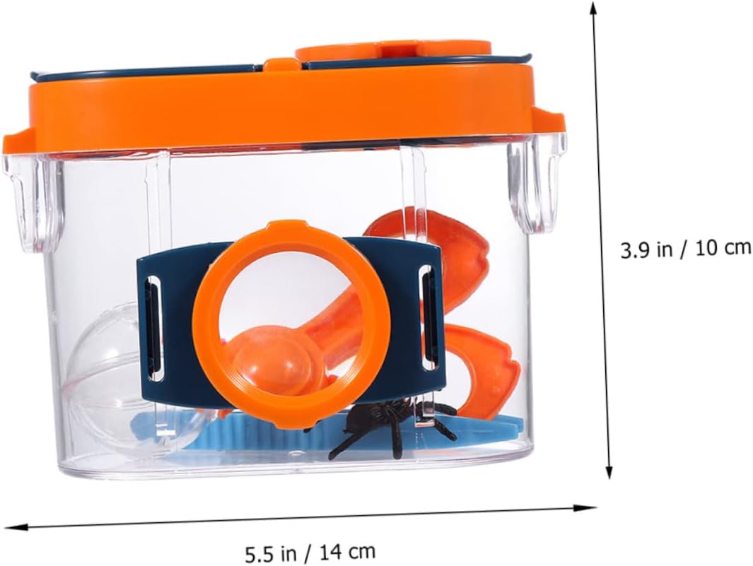 2Pcs Outdoor Exploration Magnifying Observation Boxes with Lanyard for for Science Learning and Insect Collecting