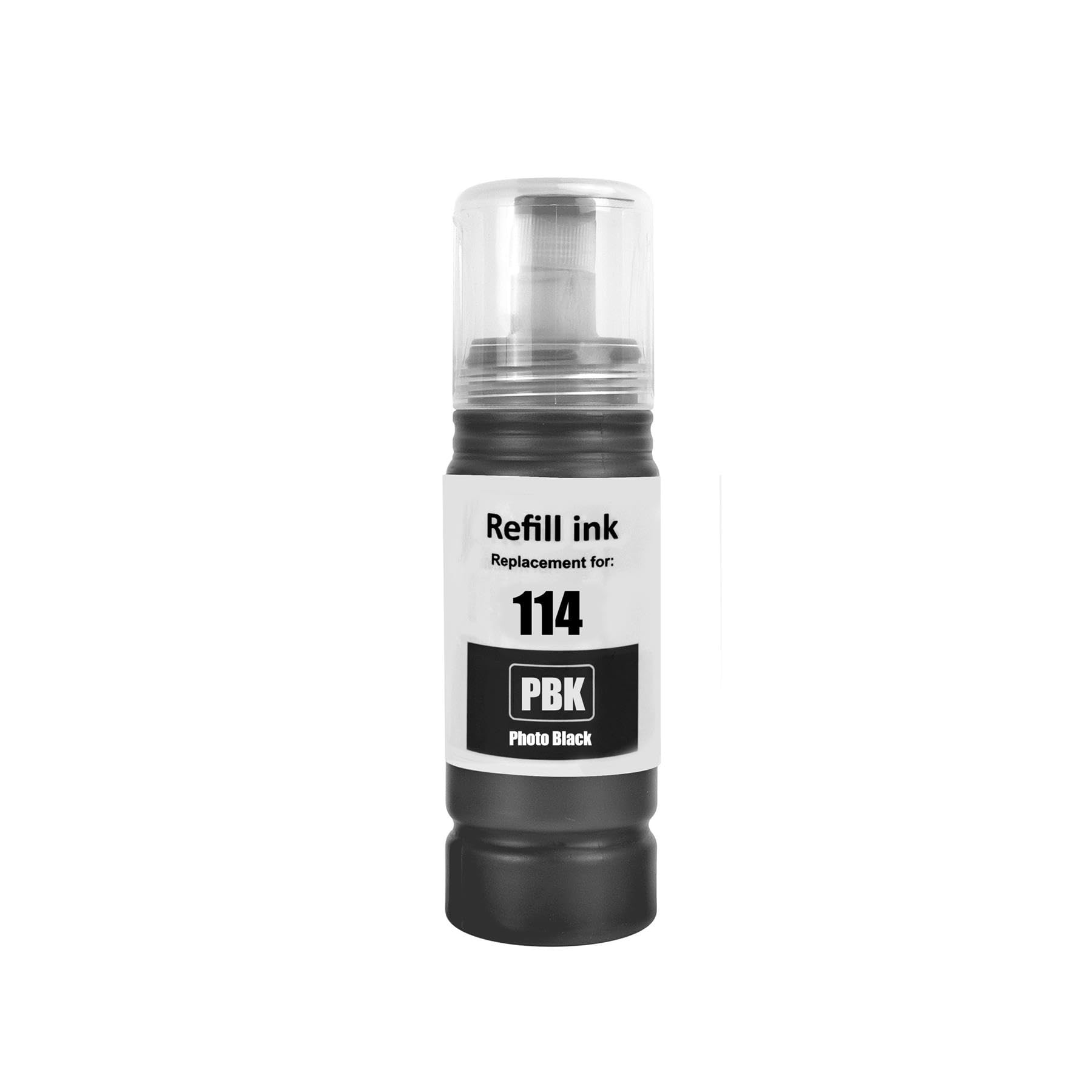 Go Inks Compatible 114PBk Replacement for Epson 114 Photo Black Refill Ink Bottle 70ml for use with Epson EcoTank ET-8500 & ET-8550 printers