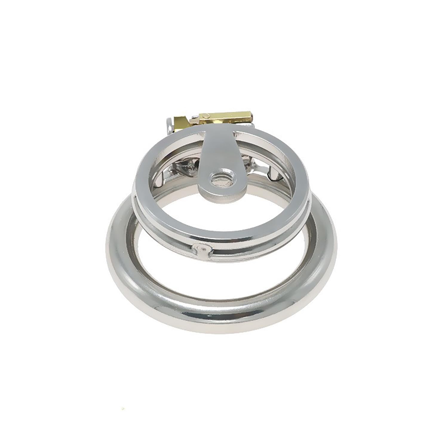 1 Palabra Plana de Acero Inoxidable Baloncesto Deportes Jaula Protectora con Anillo y cinturón y Silicona Tubo Hueco Trompeta Herramienta de Fitness,Silver/b/s