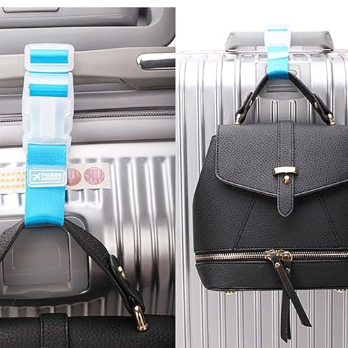 Image of Luggage Backpack Straps, 8 Pcs Random Color 1 Inch x 12 Inch Adjustable Luggage Backpack Buckle for Attachment Travel Accessories (8)